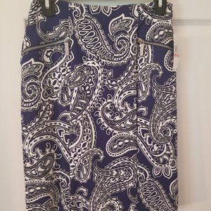 Michael Kors Paisley Print Pencil Skirt (Size 2)